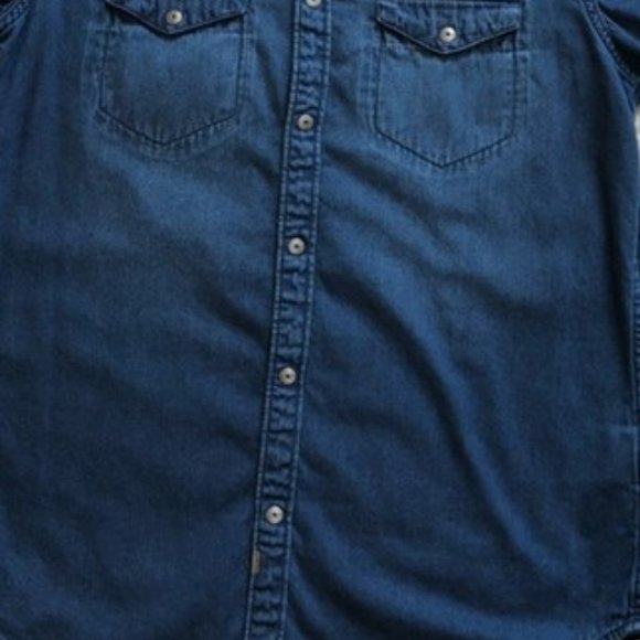 Calvin Klein Jeans Denim Button Up Shirt Blue US L - Picture 2 of 11